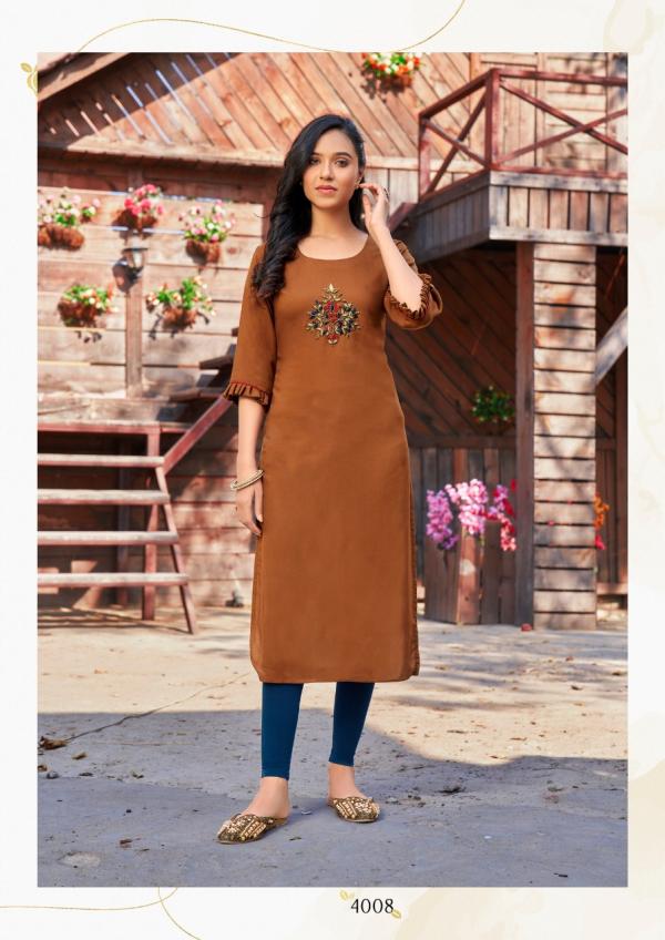 Parra Vesture Vol 4 Rayon Khatli Work Designer Kurti Collection